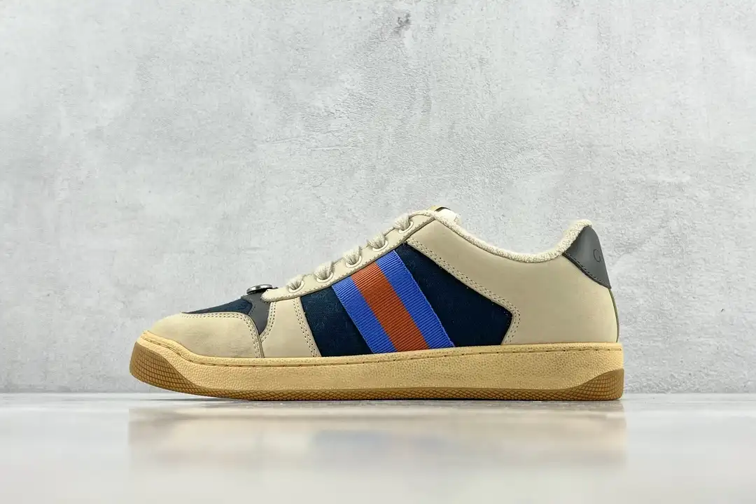 Gucci  Screener Distressed Leather