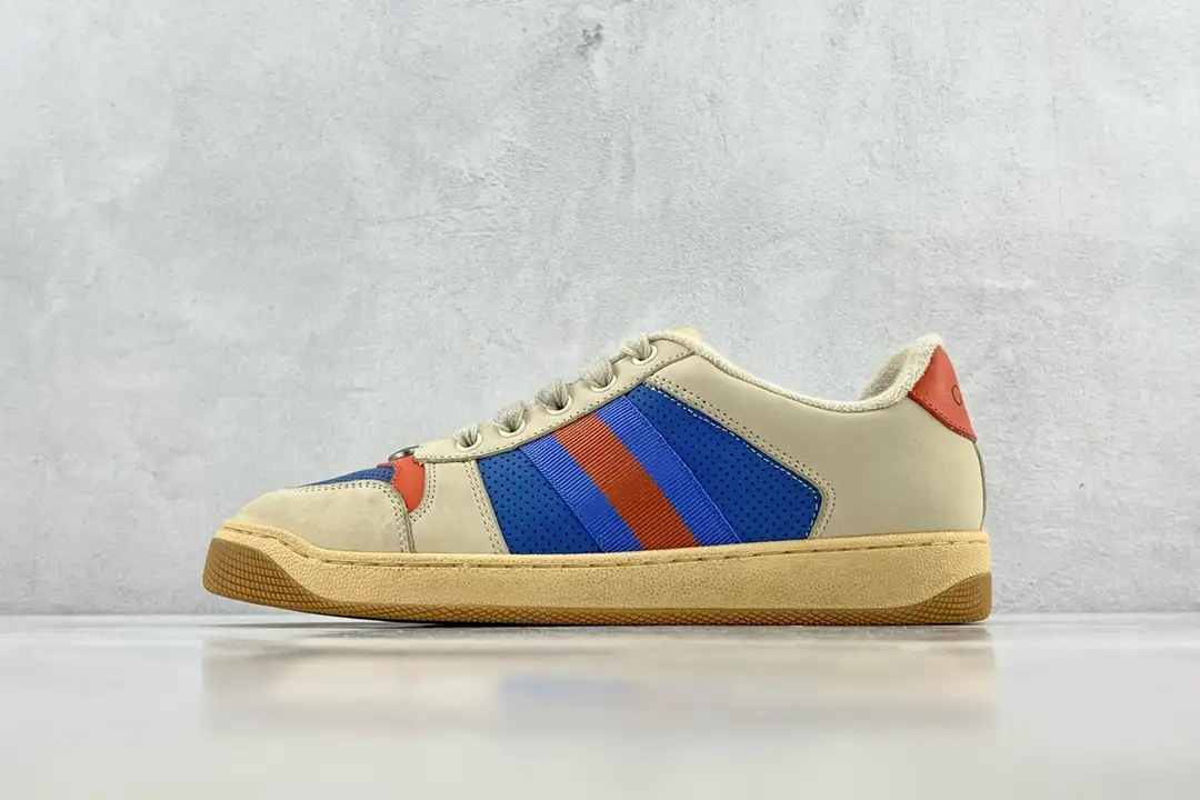 Gucci  Screener Distressed Leather