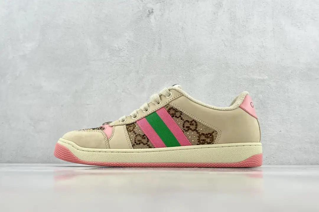 Gucci  Screener Distressed Leather