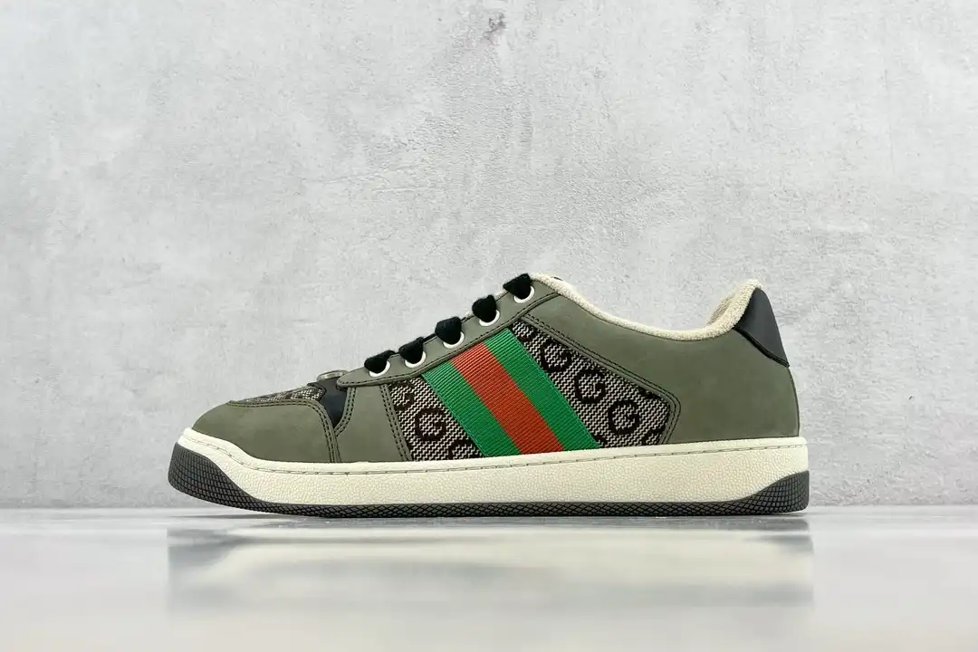 Gucci  Screener Distressed Leather