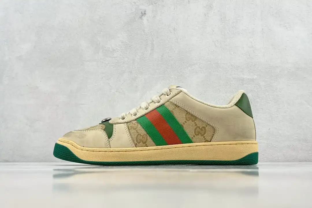 Gucci  Screener Distressed Leather