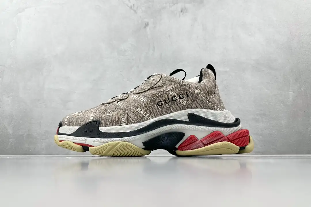 GUCCI × Balenciaga Parisian Family Triple S Brown