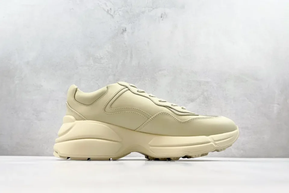 Balenciaga Triple S sneakers beige monochrome leather chunky sole design