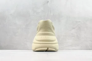 Gucci Rhyton sneaker cream leather chunky sole designer luxury casual shoe rear view