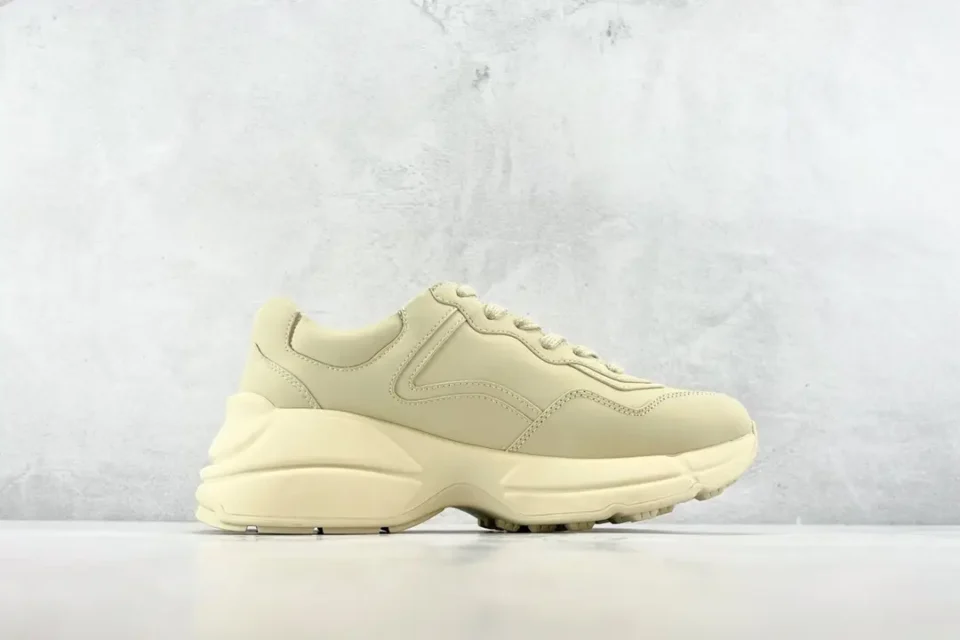 Balenciaga Triple S sneakers cream monochrome leather chunky sole shoes