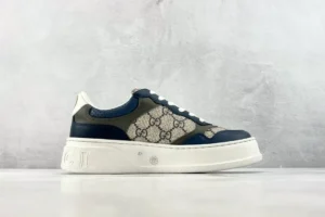 Gucci Rhyton sneaker off-white navy blue beige GG canvas leather low-top shoes