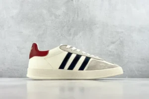 Adidas Samba OG off-white black red leather and suede sneakers