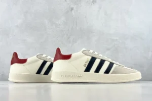 Adidas Gazelle sneakers white burgundy black leather suede low-top shoes