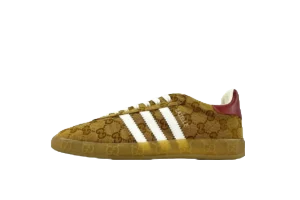 Adidas x Gucci Samba OG Style FX7808 brown/tan monogram canvas white leather stripes sneakers