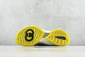 Gucci sneaker sole yellow rubber outsole logo detailed durable grip pattern