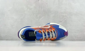 Gucci Screener low top sneaker blue orange purple mesh fabric and leather sneakers