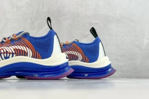 Nike Air Max Deluxe blue orange purple synthetic mesh sneakers with translucent sole
