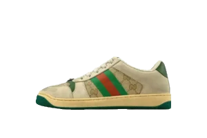 Gucci Screener sneaker 2020 beige green red GG canvas suede leather sneaker