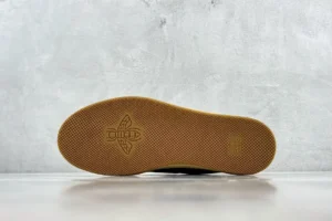 Gucci Screener Series GG Enamel shoe sole with textured grip, showcasing used condition and brand logo, relevant to luxury replica sneaker offerings.