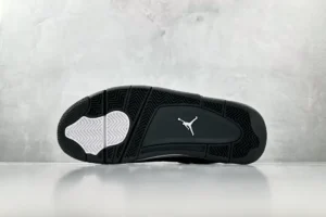 Jordan Air Jordan 4 OG black white rubber outsole sneaker bottom view