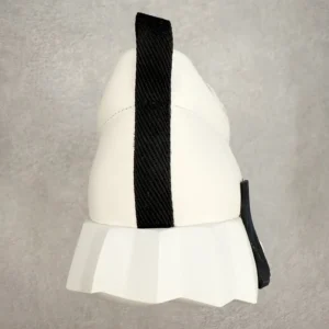 Hermes Men’s Bouncing Sneaker in technical mesh, side view showcasing sleek design and contrasting black details, luxury footwear for stylish comfort.