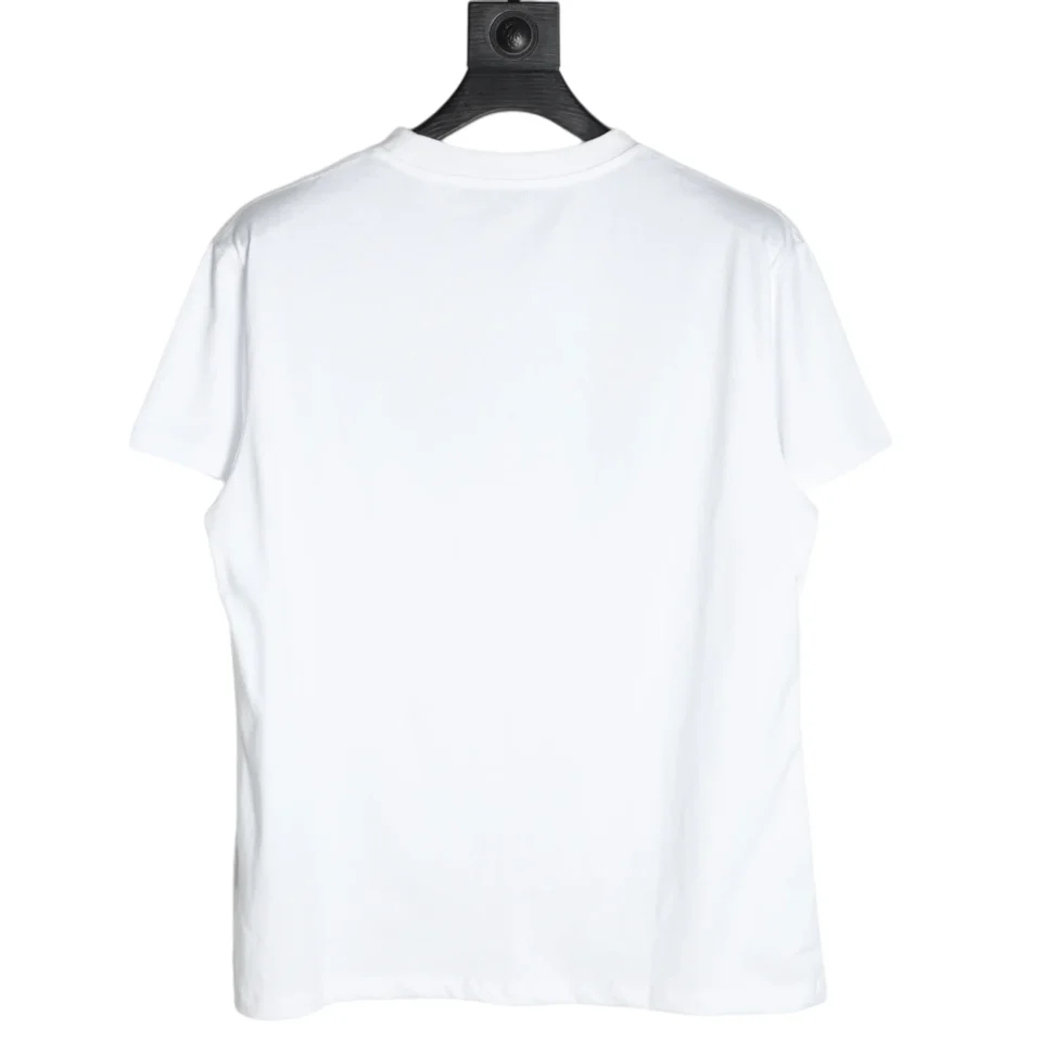 No visible brand or product details, plain white short-sleeve crewneck cotton t-shirt back view