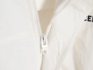 Celine side woven zipper jacket featuring a close-up of the zipper and fabric detail, emphasizing high-quality craftsmanship and authentic design.