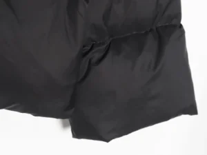 Balenciaga puffer jacket black nylon winter coat with padded insulation and long sleeves