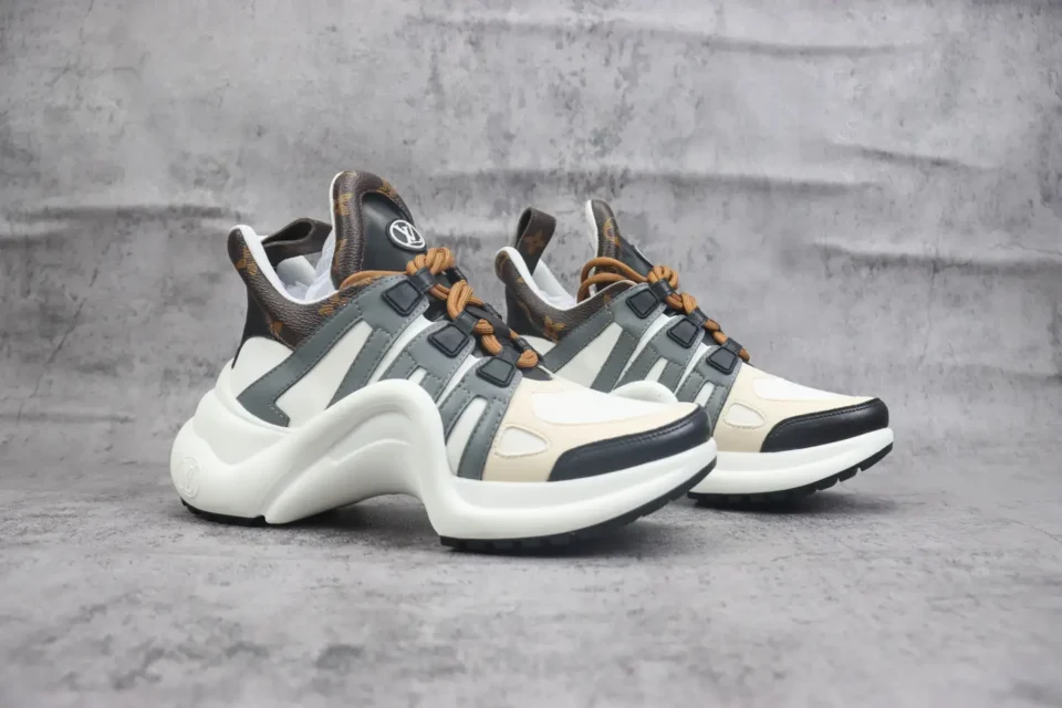 Louis Vuitton Archlight sneakers 1A53U2 white black brown monogram leather and mesh material