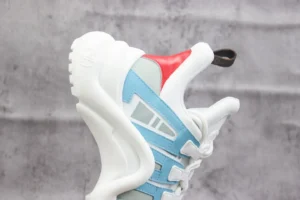 Louis Vuitton Archlight sneaker 1A5TFC white blue red leather mesh with oversized rubber sole