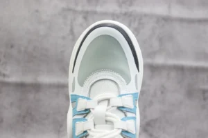 Nike Dunk Low Retro Style DX3487-200 white light blue black leather mesh sneakers