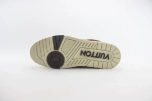 Louis Vuitton LV Trainer Sneaker sole beige rubber with black logo and tread pattern detail