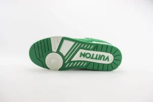 Louis Vuitton LV Trainer Sneaker green white rubber sole luxury designer footwear
