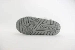 Louis Vuitton Sneaker outsole grey rubber sole with embossed brand name insole design made in Italy