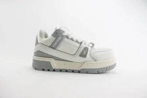 Louis Vuitton LV Trainer Sneaker 1A8LCT white grey leather and mesh with rubber sole