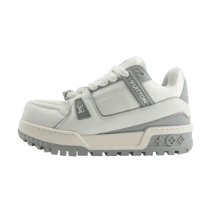 Louis Vuitton LV Trainer sneaker white gray leather rubber sole luxury sneakers