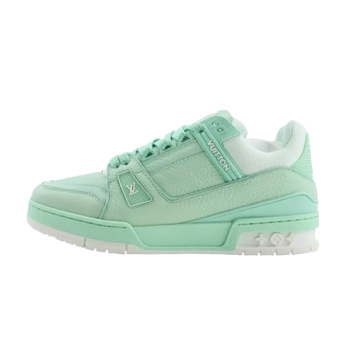 Louis Vuitton Trainer 1.0 mint green leather sneakers with white sole