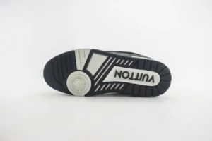 Louis Vuitton LV Trainer sneaker black white rubber sole logo embossed outsole