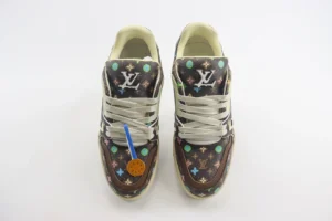 Louis Vuitton LV Trainer sneaker brown multicolor monogram coated canvas sneakers