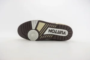 Louis Vuitton LV Trainer sneaker brown white rubber sole shoe bottom with logo embossed