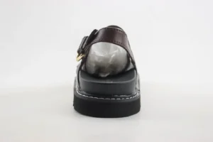 Timberland Fisherman 12052 brown leather strap black rubber sole sandal