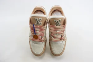 Louis Vuitton LV Trainer Sneaker beige white leather and mesh sneakers