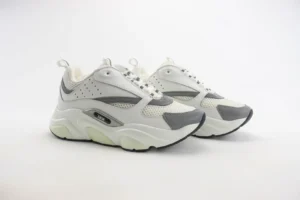 Dior D-Connect Sneakers Style KCK274E white and grey mesh and leather low-top sneakers