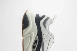 Dior B22 sneaker white gray black colorway leather mesh material with branded sole detail