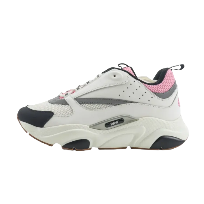 Dior B22 sneakers white pink gray mesh leather with rubber sole