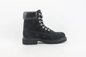 Louis Vuitton Trainer Boot black monogram embossed nubuck leather sneakers with padded collar