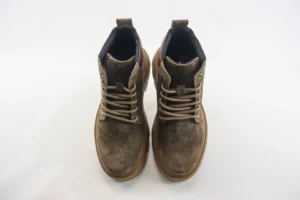 Louis Vuitton casual yellow boots with light bottom design, showcasing high-quality genuine leather upper and lace-up feature, ideal for Autumn/Winter collection.
