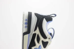 Louis Vuitton LV Trainer Sneaker white black blue leather mesh sneakers with floral logos