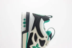 Louis Vuitton LV Trainer sneaker green white black leather mesh sports shoe