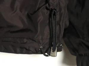 Burberry accessory black fabric drawstring with metallic branded toggle detail