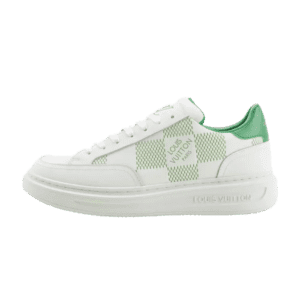 Louis Vuitton LV Trainer Sneaker white green leather canvas shoes low top