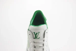 Louis Vuitton Run Away sneaker white green leather mesh upper lace-up design