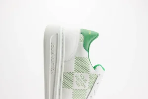 Louis Vuitton Run Away sneaker white green leather canvas with logo detailing