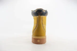 Louis Vuitton Lumberjack ankle boot yellow leather size 41 brown monogram collar