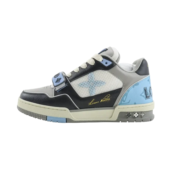 Louis Vuitton LV Trainer sneakers blue white black leather mesh low-top shoes